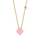 Fervor Montreal Necklace Clover Leaf Necklace- Barbie Pink