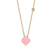 Fervor Montreal Necklace Clover Leaf Necklace- Barbie Pink