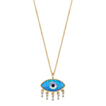 Fervor Montreal Necklace Divine Eye- Synthetic Opal Lower Lash Lucky Eye Necklace