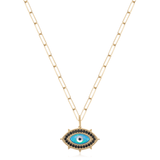 Fervor Montreal Necklace Divine Eye- Synthetic Opal Vintage Lucky Eye Necklace