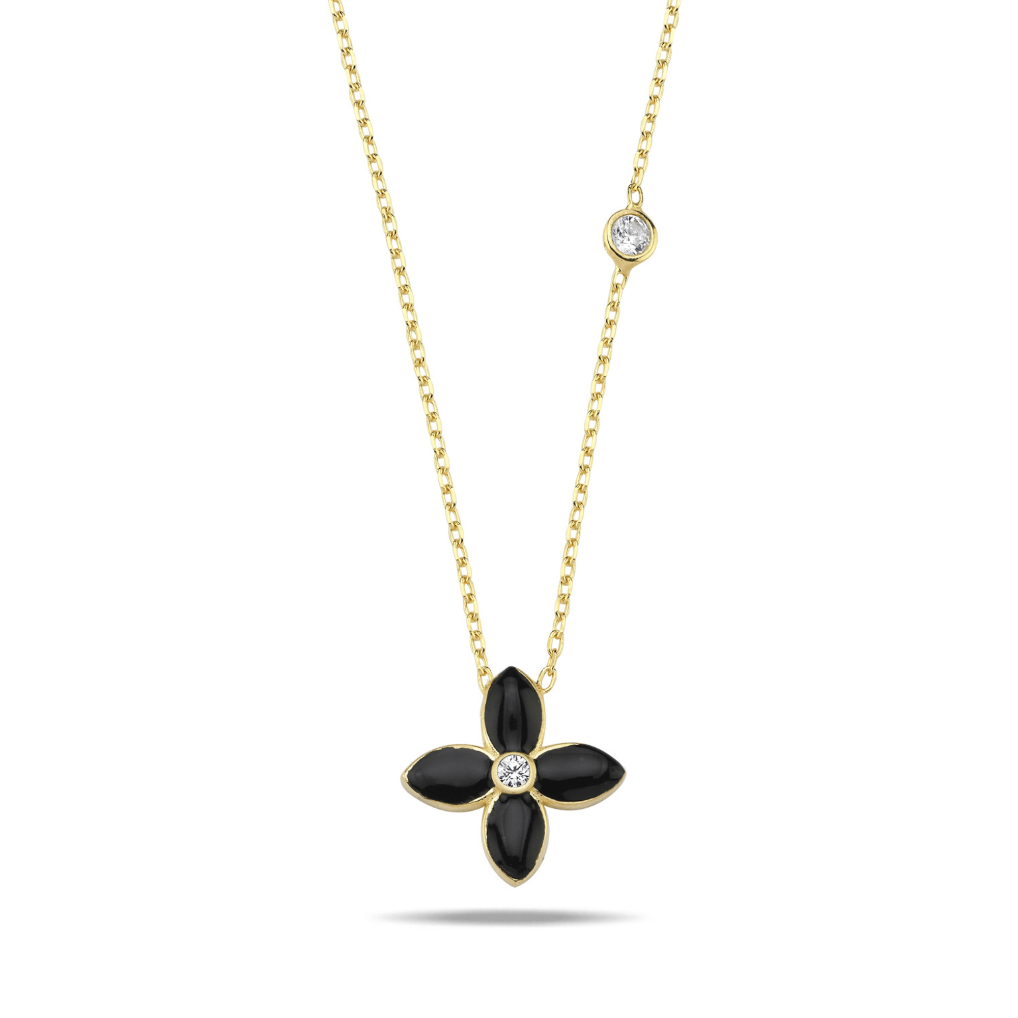 Fervor Montreal Necklace Moroccan Flower Necklace- Black