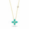 Fervor Montreal Necklace Moroccan Flower Necklace- Caribbean Blue