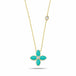 Fervor Montreal Necklace Moroccan Flower Necklace- Caribbean Blue
