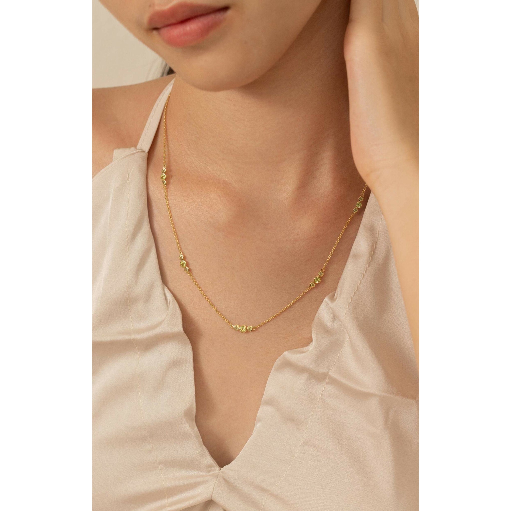 Fervor Montreal Necklace Peridot Bubbles Necklace