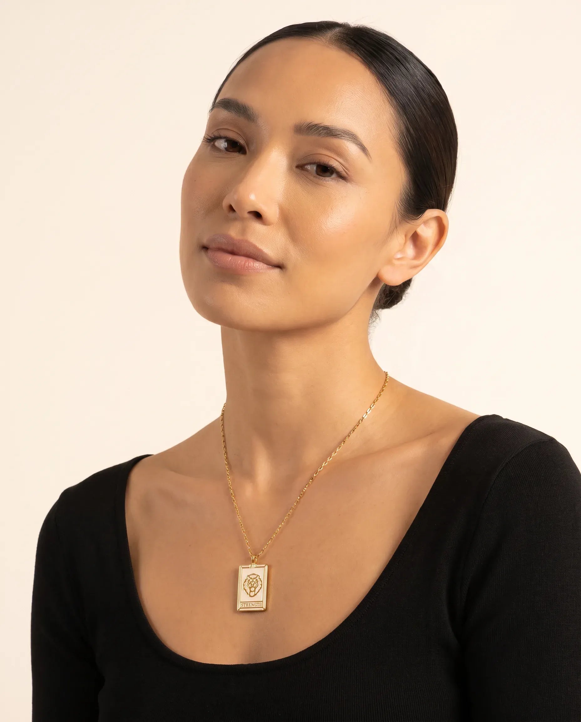 Fervor Montreal Necklace Tarot Card- Strength Reversible Necklace