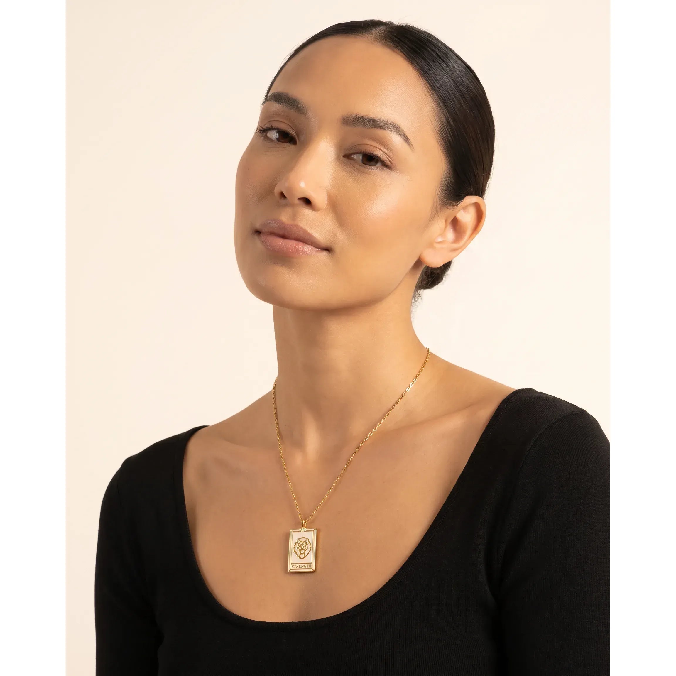 Fervor Montreal Necklace Tarot Card- Strength Reversible Necklace