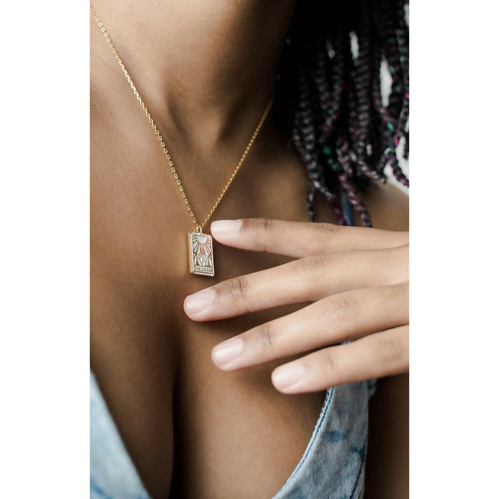 Fervor Montreal Necklace Tarot Card- The Lovers Reversible Necklace
