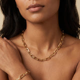 Fervor Montreal Paper Clip Necklace and Bracelet Set