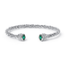 Fervor Montreal Rhodium Bella Bangles- Emerald