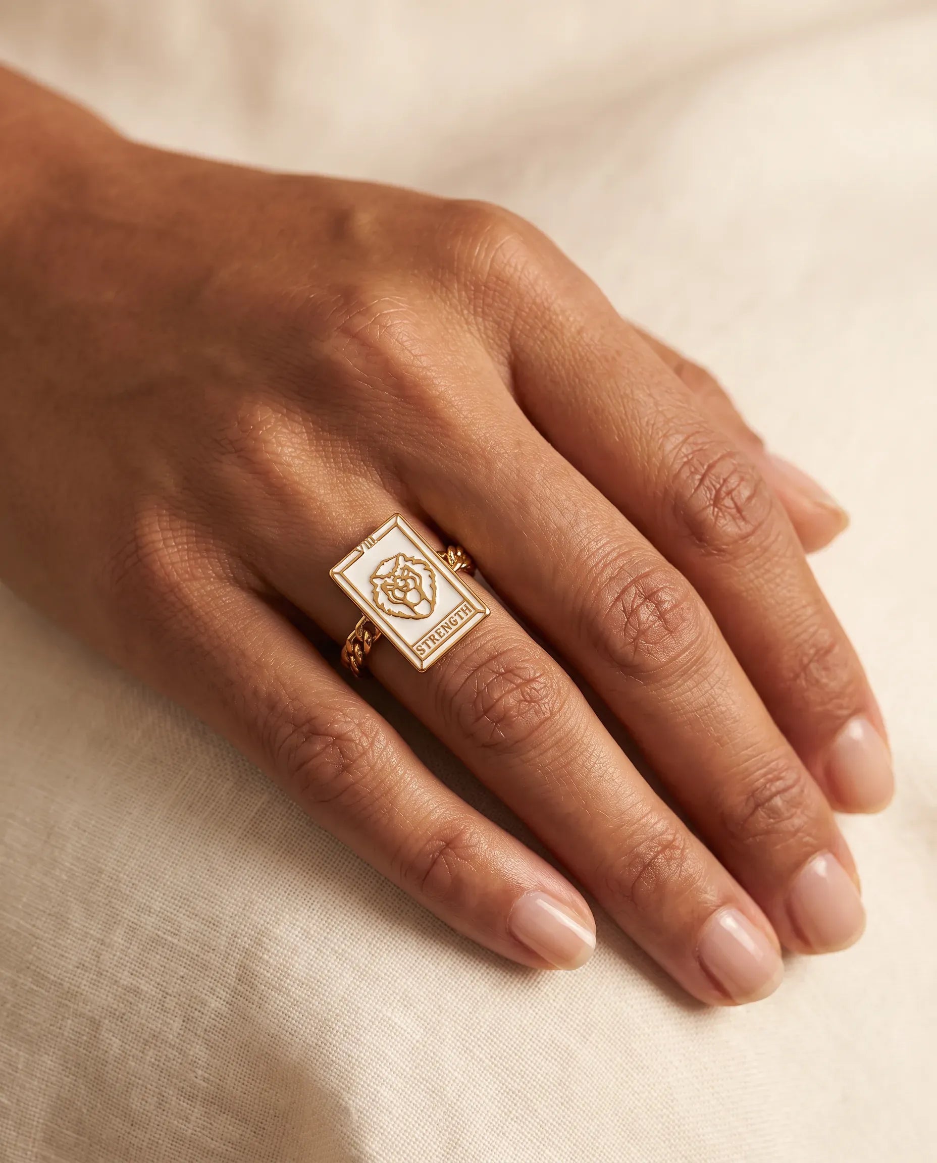 Fervor Montreal Rings Tarot Card- Strength Reversible Ring
