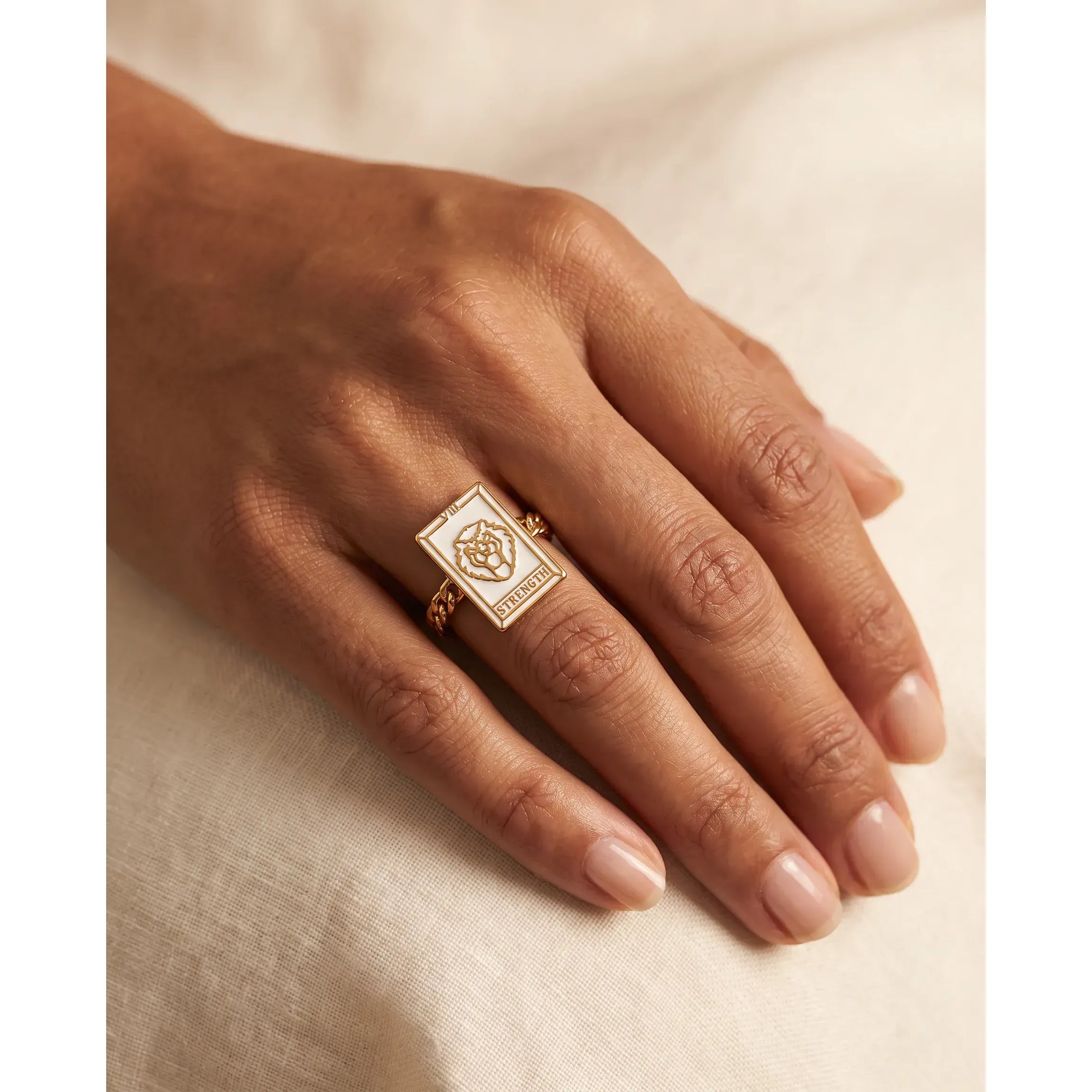 Fervor Montreal Rings Tarot Card- Strength Reversible Ring