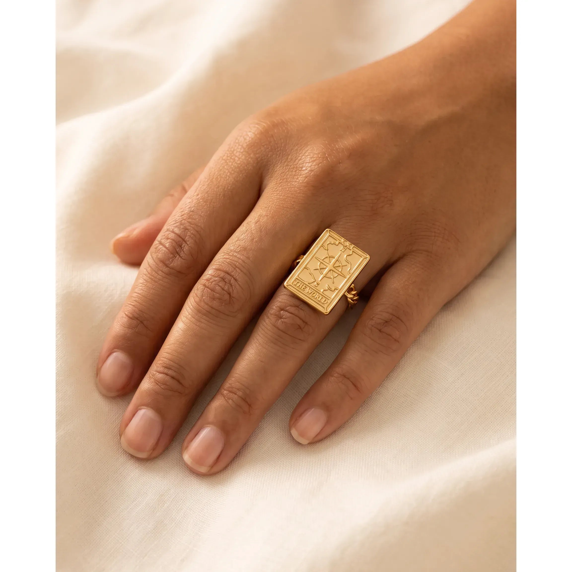 Fervor Montreal Rings Tarot Card- The World Reversible Ring