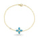 Fervor Montreal Vintage Blue Moroccan Flower Bracelet