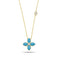 Fervor Montreal Vintage Blue Moroccan Flower Necklace