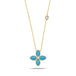 Fervor Montreal Vintage Blue Moroccan Flower Necklace