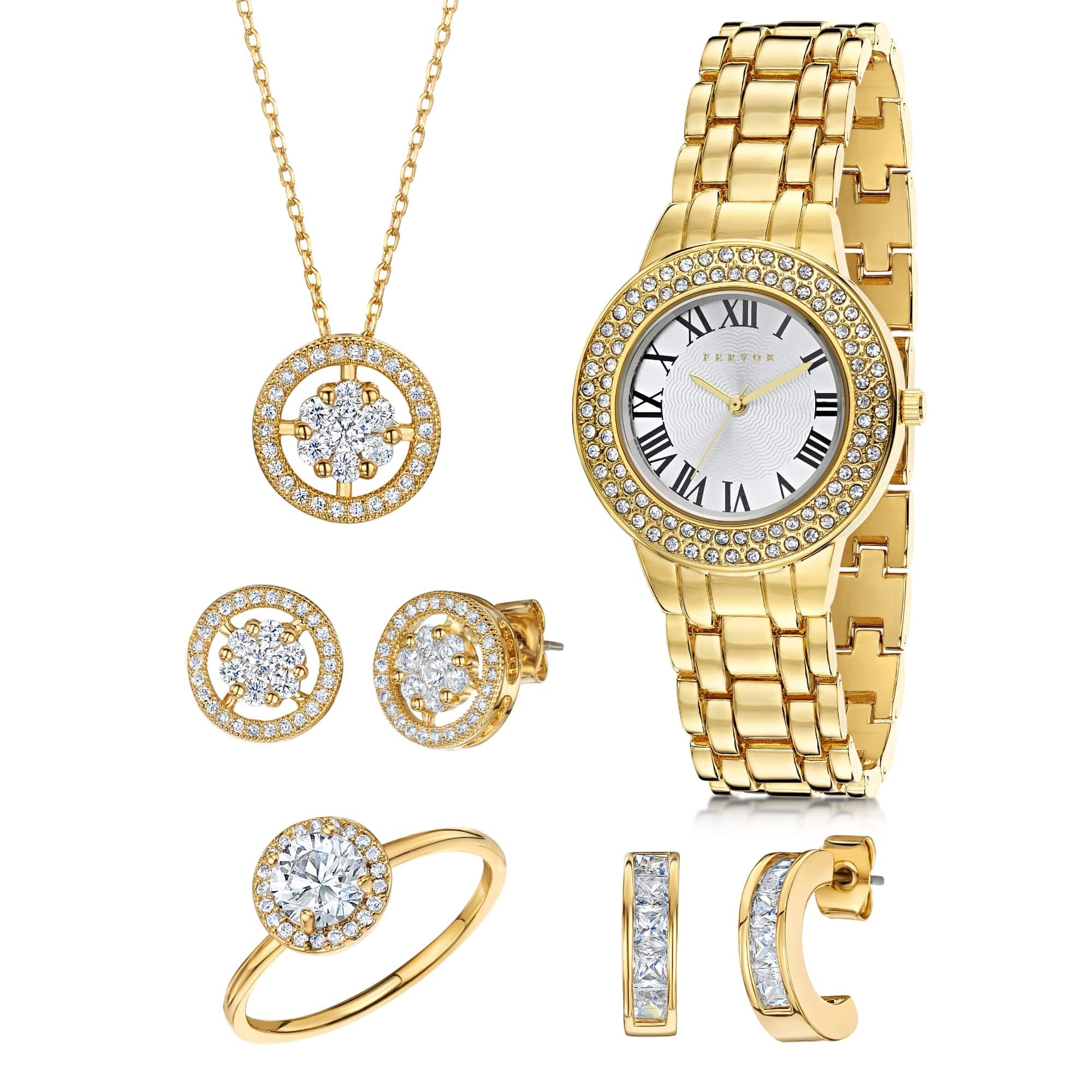 Fervor Montreal Watch Gold Plated Elegante Watch Set