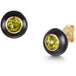 Fervor Montreal Earrings Black Enamel Rose Cut Peridot Earrings