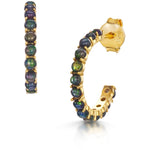 Fervor Montreal Earrings Black Opal Huggies