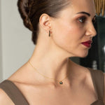 Fervor Montreal Earrings Black Opal Huggies