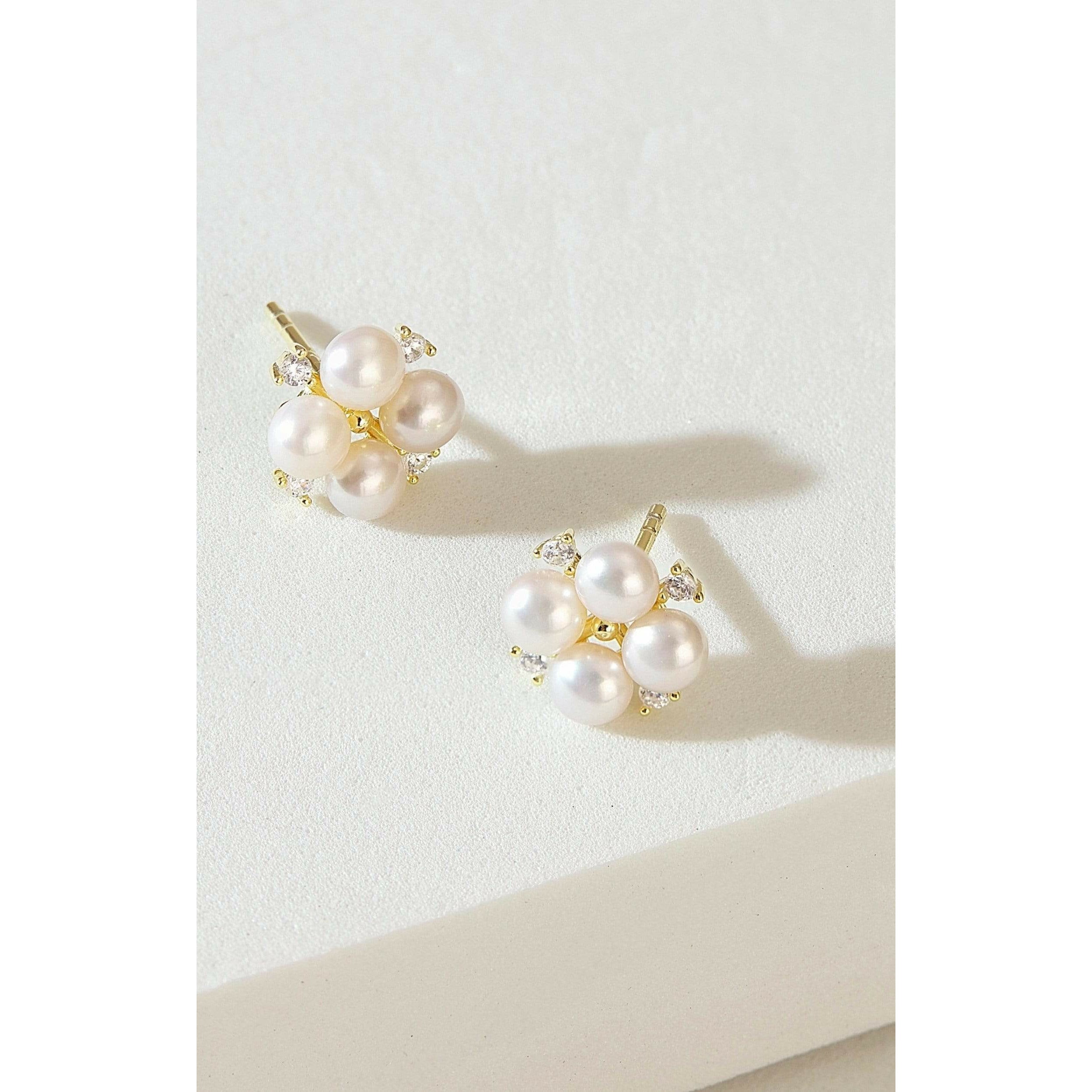 Fervor Montreal Earrings Clover Pearl Earrings