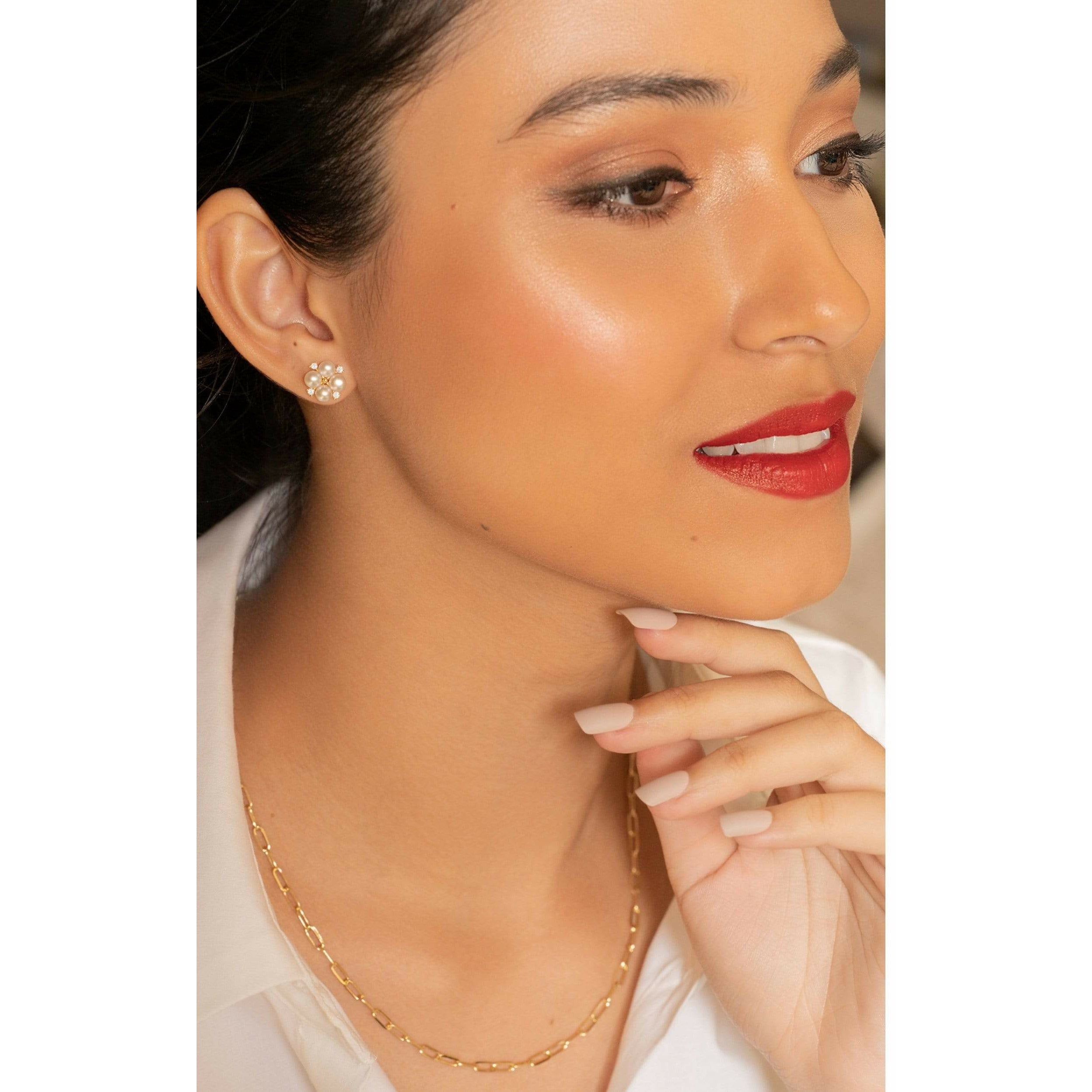 Fervor Montreal Earrings Clover Pearl Earrings