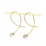 Fervor Montreal Earrings Crossover Green Amethyst Discoball Earrings
