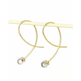 Fervor Montreal Earrings Crossover Green Amethyst Discoball Earrings