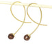 Fervor Montreal Earrings Crossover Smoky Quartz Discoball Earrings