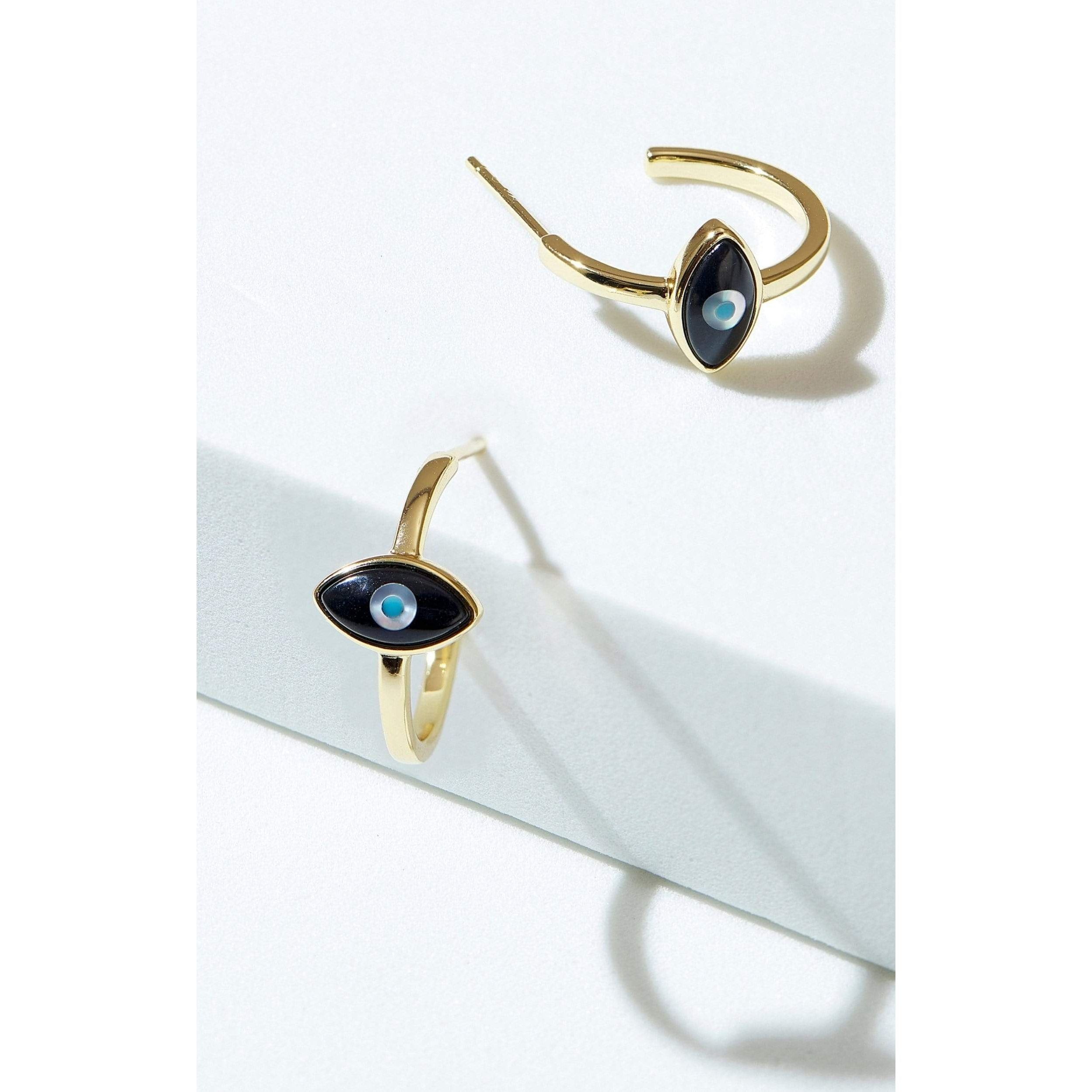 Fervor Montreal Earrings Divine Eye- Evil Eye Hoop Earrings