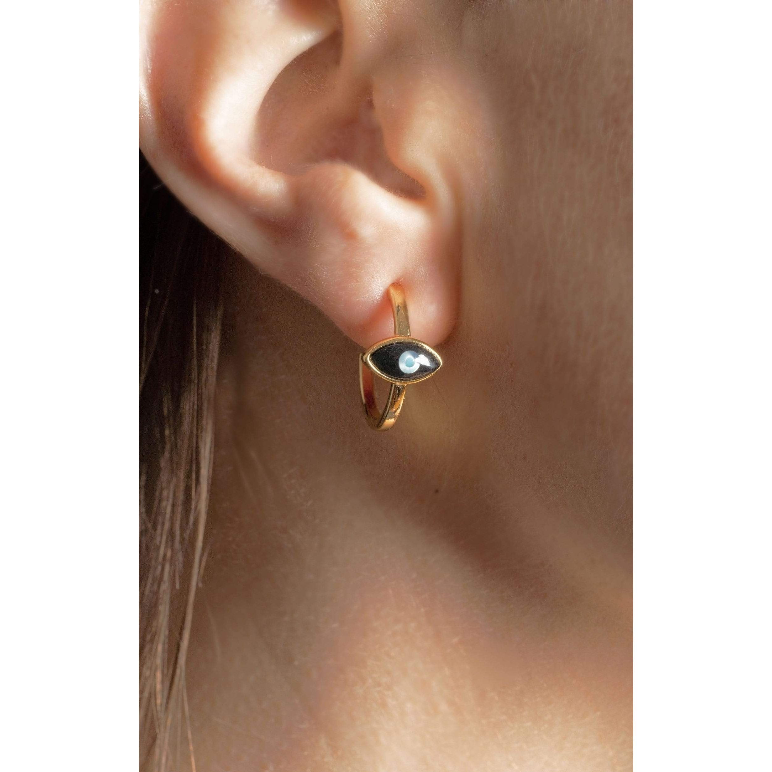 Fervor Montreal Earrings Divine Eye- Lucky Eye Hoop Earrings