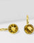 Fervor Montreal Earrings Elegant Round Lever Back Honey Quartz Earrings