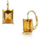 Fervor Montreal Earrings Emerald Cut Citrine Lever Back Earrings