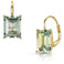 Fervor Montreal Earrings Emerald Cut Green Amethyst Lever Back Earrings