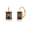 Fervor Montreal Earrings Emerald Cut Smoky Quartz Lever Back Earrings