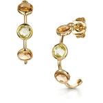 Fervor Montreal Earrings Lemon Quartz and Citrine Hoop Earrings