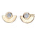 Fervor Montreal Earrings Malaika Rainbow Moonstone Round Eclipse Earrings