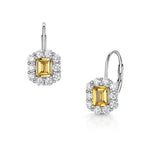 Fervor Montreal Earrings Mini Emerald Cut Citrine Earrings