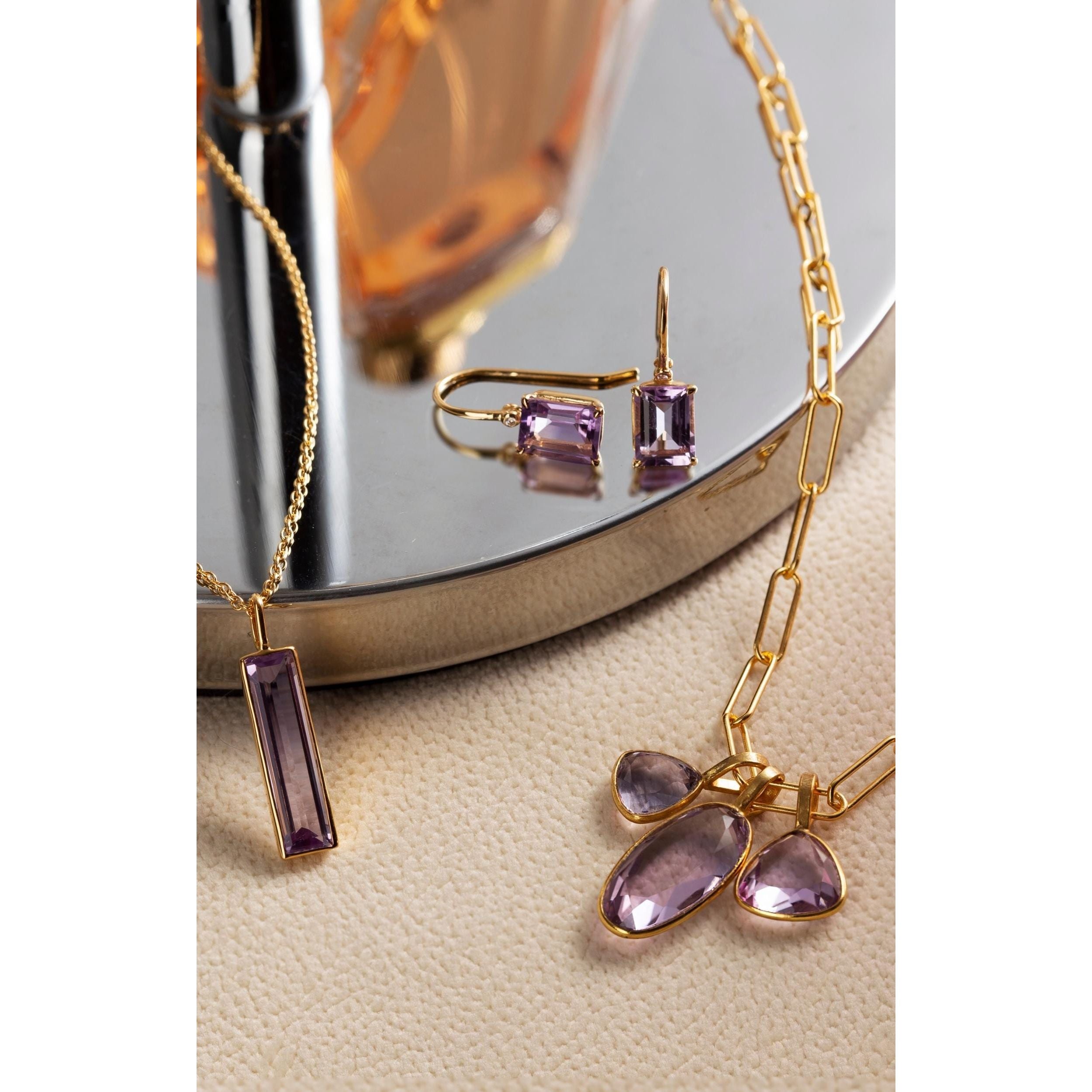 Fervor Montreal Earrings Pink Amethyst Dangle Earrings
