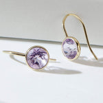 Fervor Montreal Earrings Pink Amethyst Fish Hook Earrings