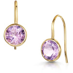 Fervor Montreal Earrings Pink Amethyst Fish Hook Earrings