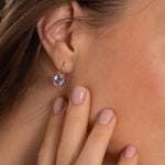 Fervor Montreal Earrings Pink Amethyst Fish Hook Earrings