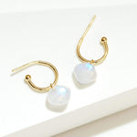 Fervor Montreal Earrings Rainbow Moon Stone Hanging Tile Earring