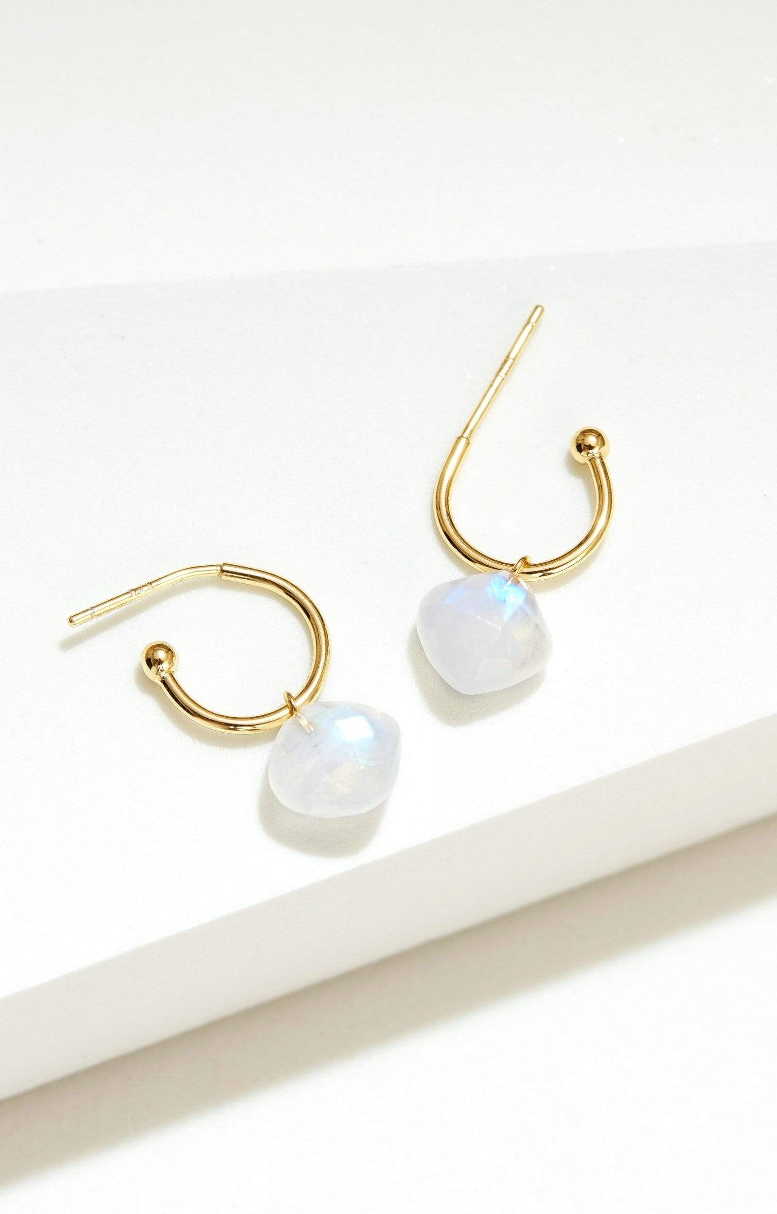 Fervor Montreal Earrings Rainbow Moon Stone Hanging Tile Earring