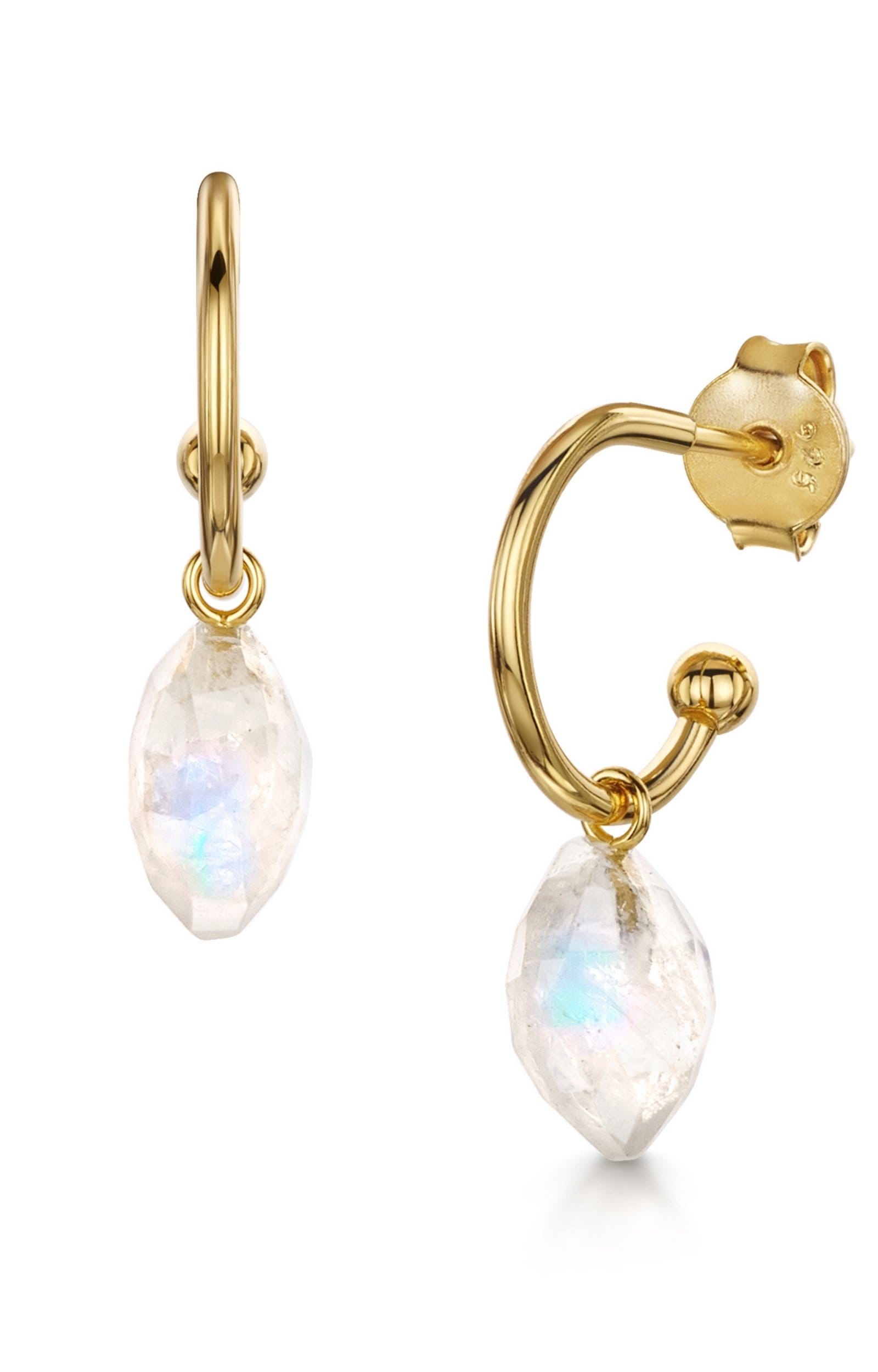 Fervor Montreal Earrings Rainbow Moon Stone Hanging Tile Earring