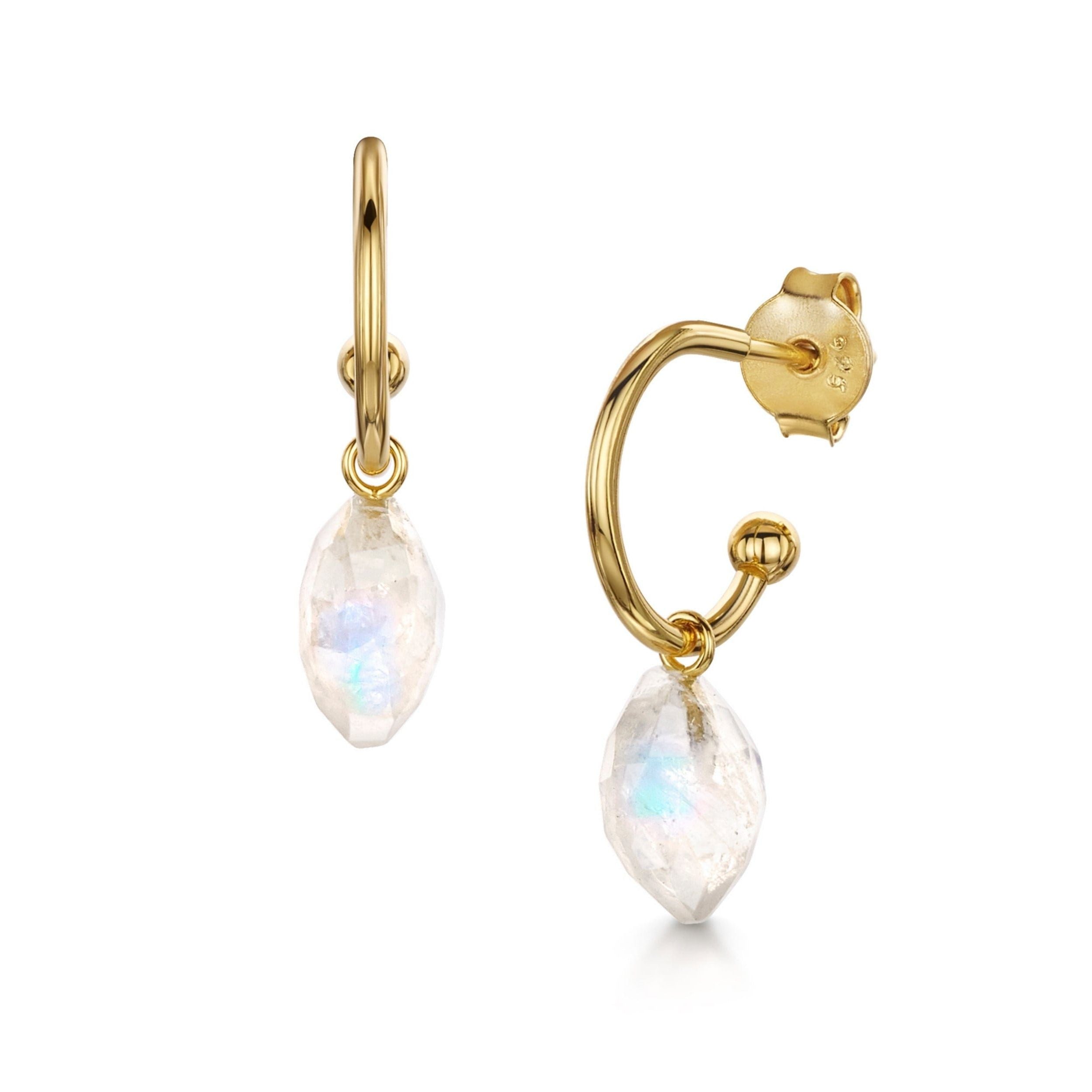 Fervor Montreal Earrings Rainbow Moon Stone Hanging Tile Earring