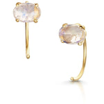 Fervor Montreal Earrings Rainbow Moonstone Hoop Earrings