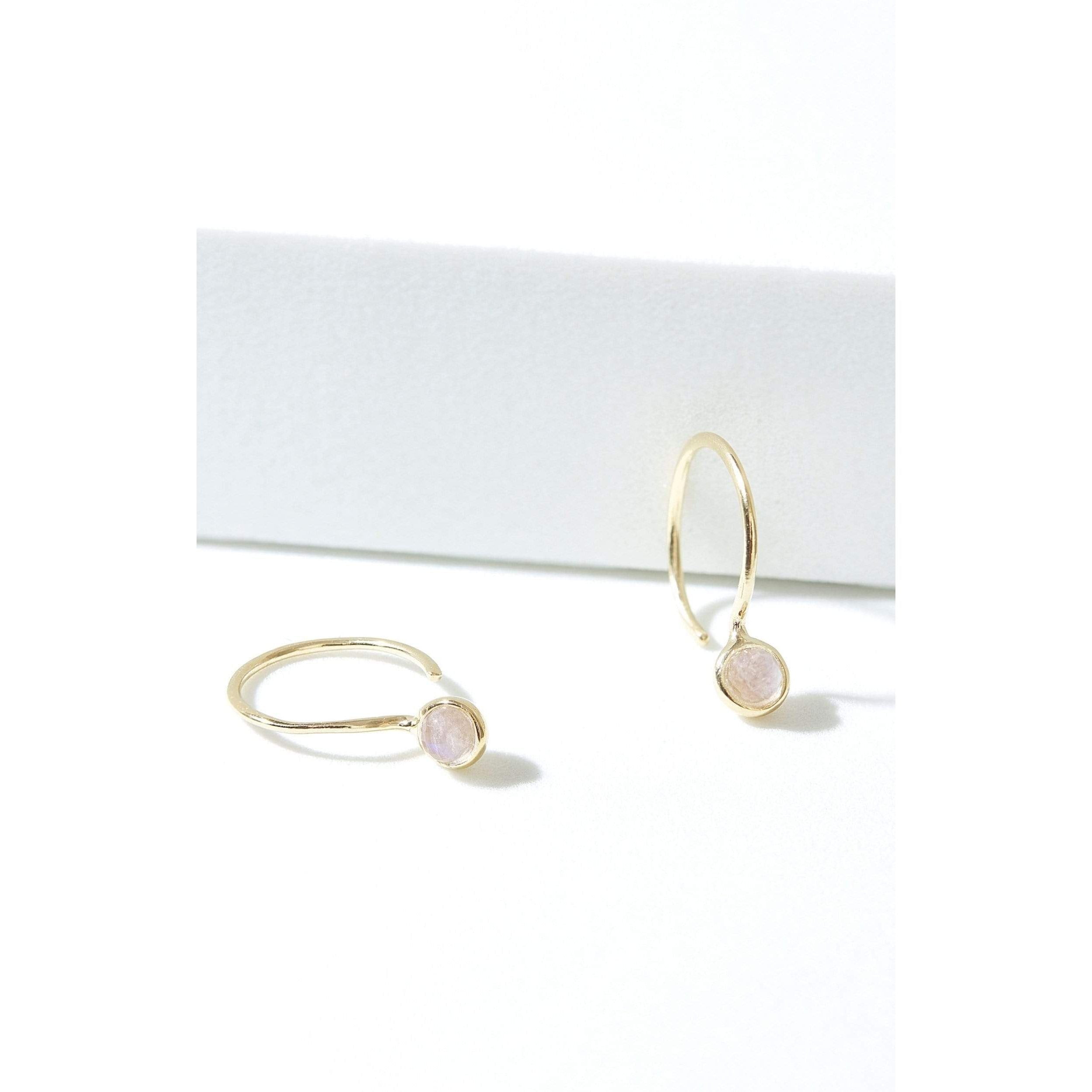 Fervor Montreal Earrings Rainbow Moonstone Petite Earrings