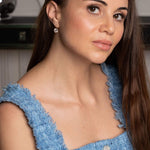 Fervor Montreal Earrings Rose Quartz Cushion Cut Fish Hook Earrings