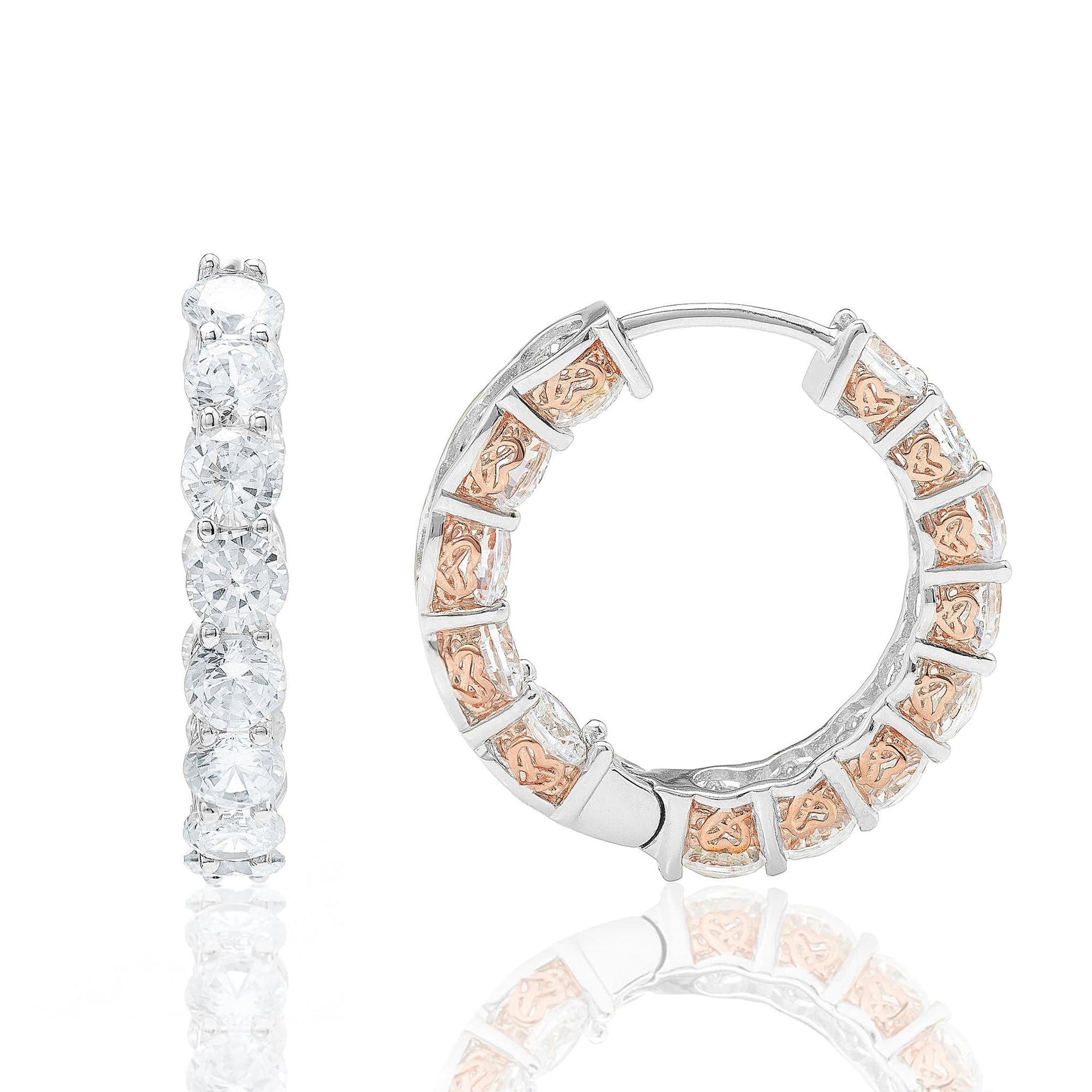 Fervor Montreal Earrings Senorita Hoops- Rose Gold Detailing