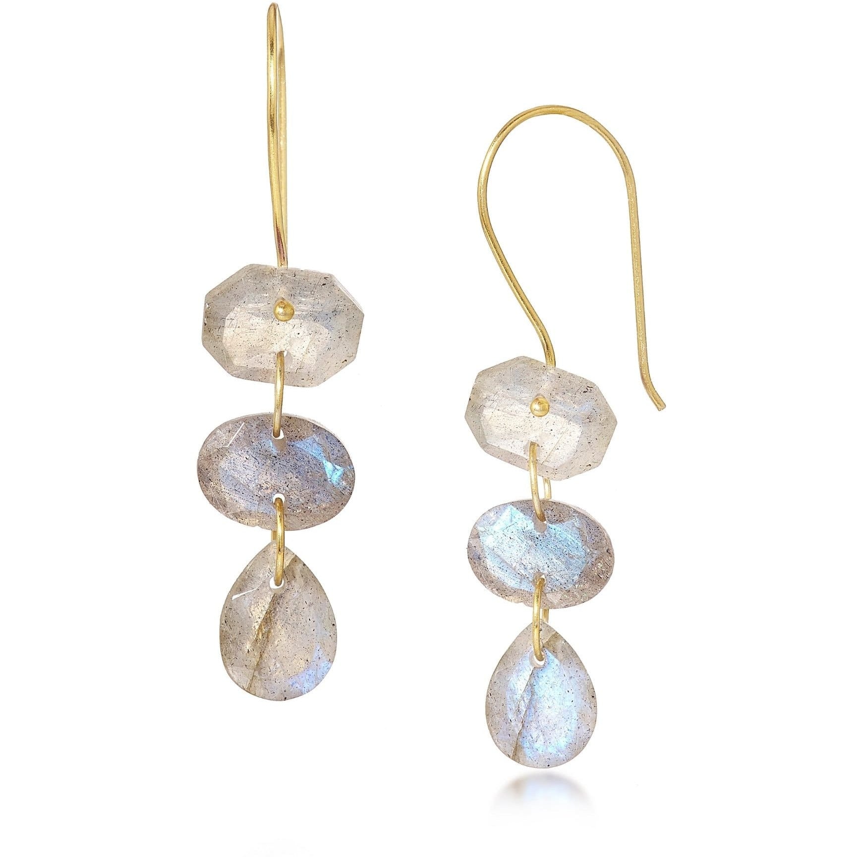 Fervor Montreal Earrings Three Link Labradorite Earrings